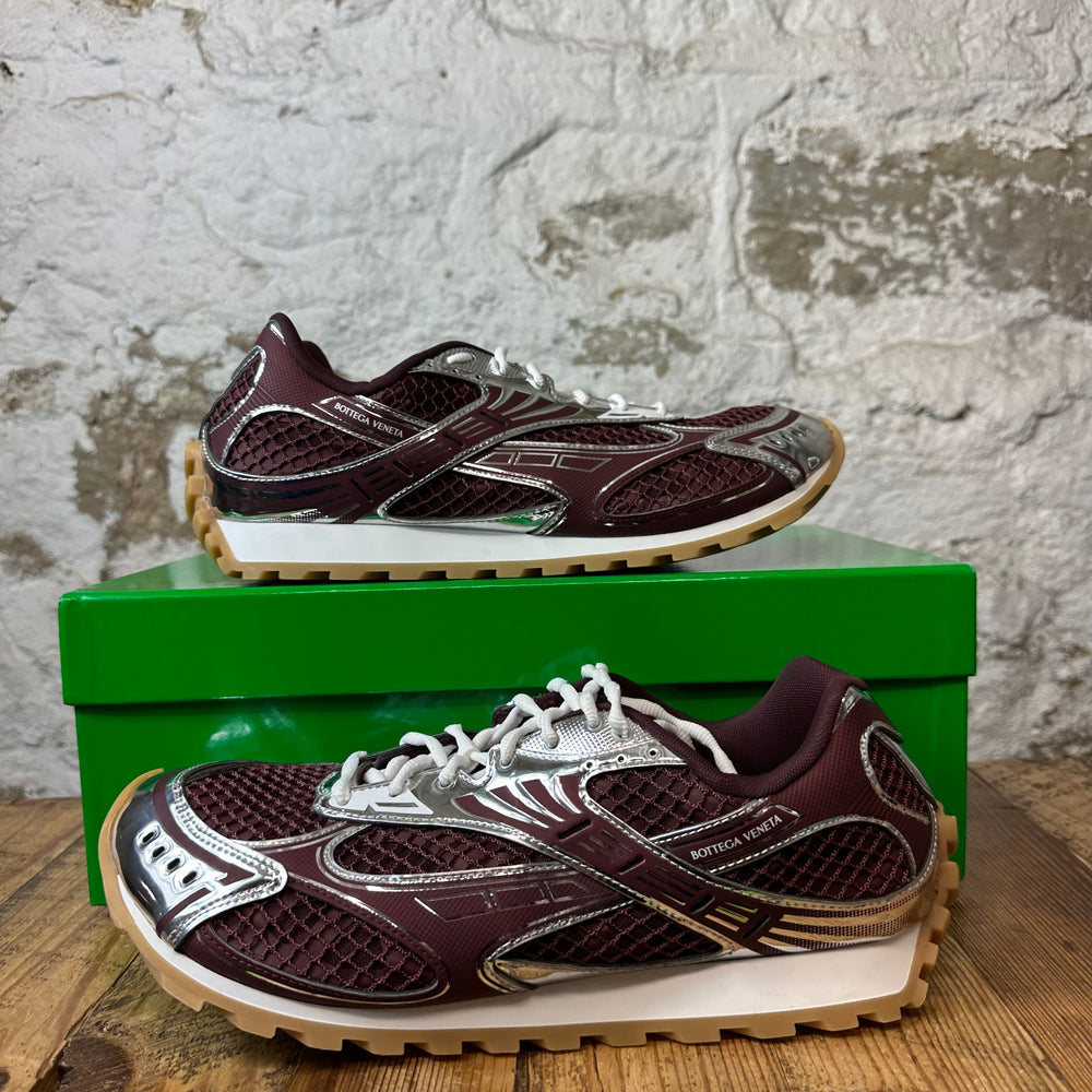 Bottega Veneta Maroon Silver Orbit Sneaker Sz 13 (46)