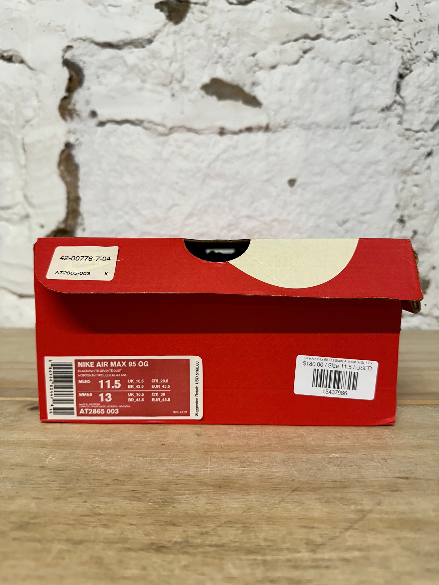 Nike Air Max 95 OG Black Anthracite Sz 11.5