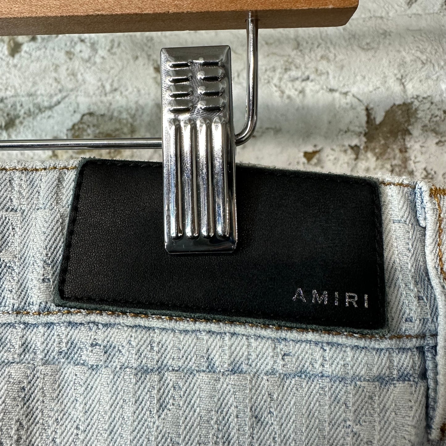 Amiri Jacquard Double Knee Carpenter Blue Denim Sz 30