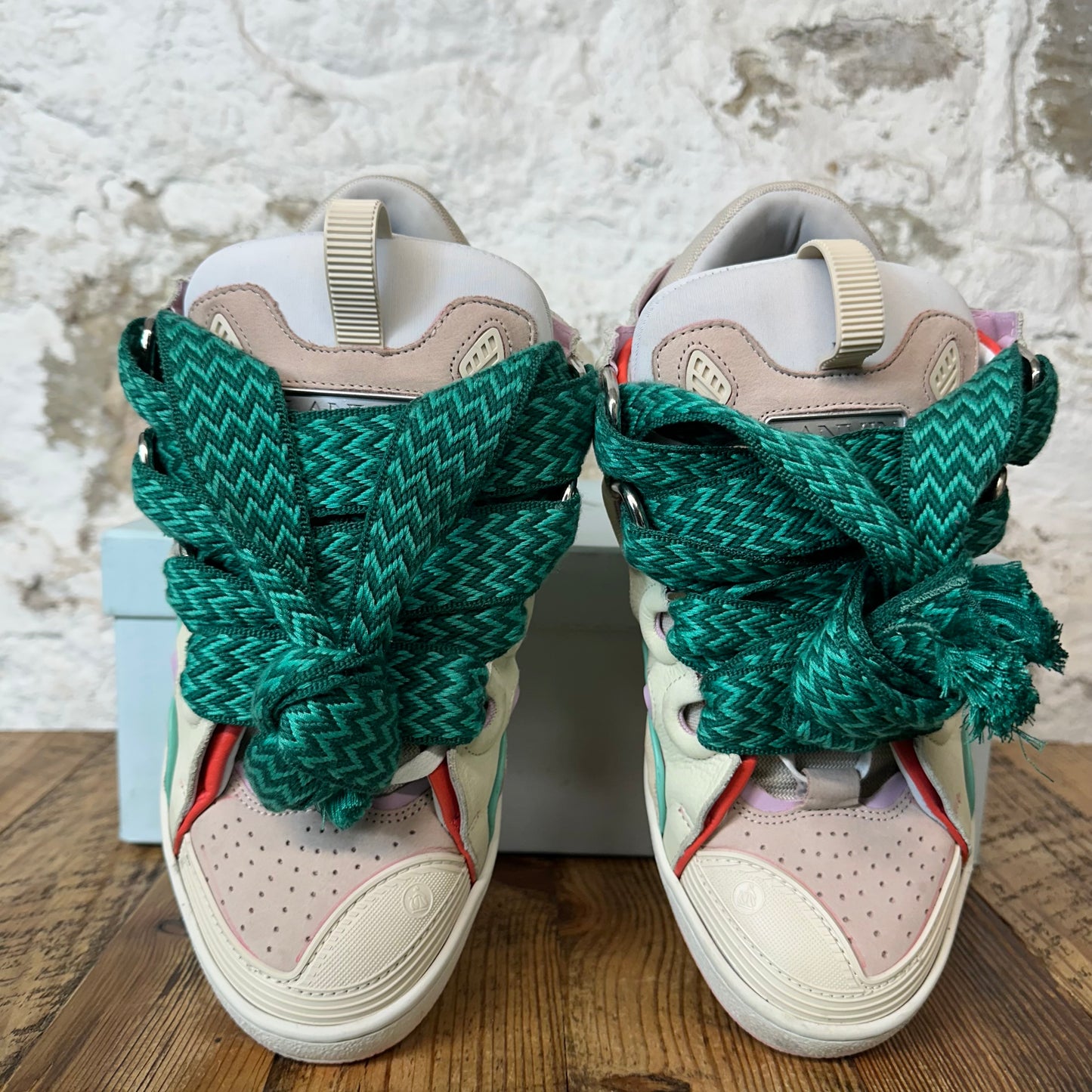 Lanvin Curb Green Lace Pastel Sneaker Sz 9 (42)