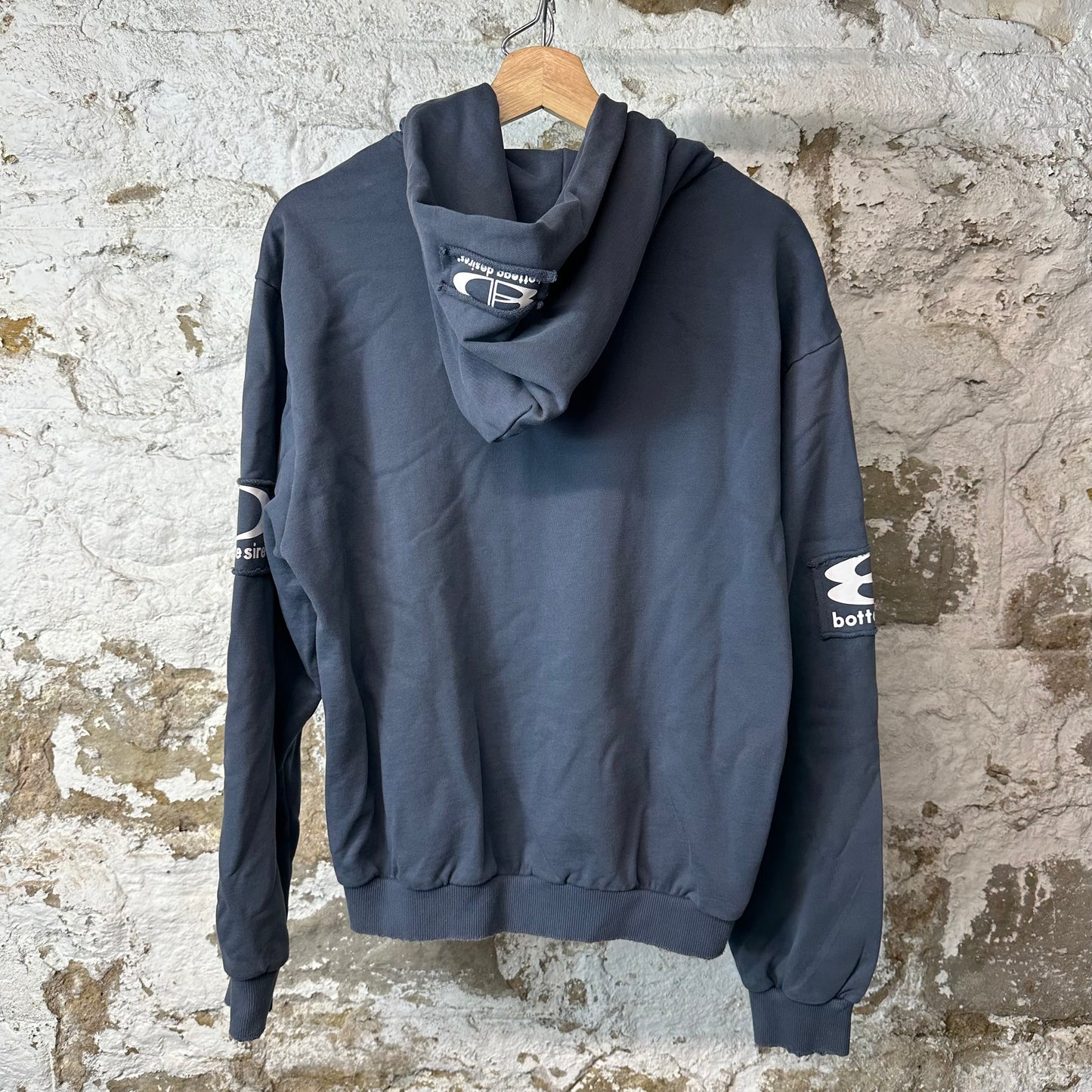 Bottega Desires Tech Blue Zip Up Hoodie Sz M