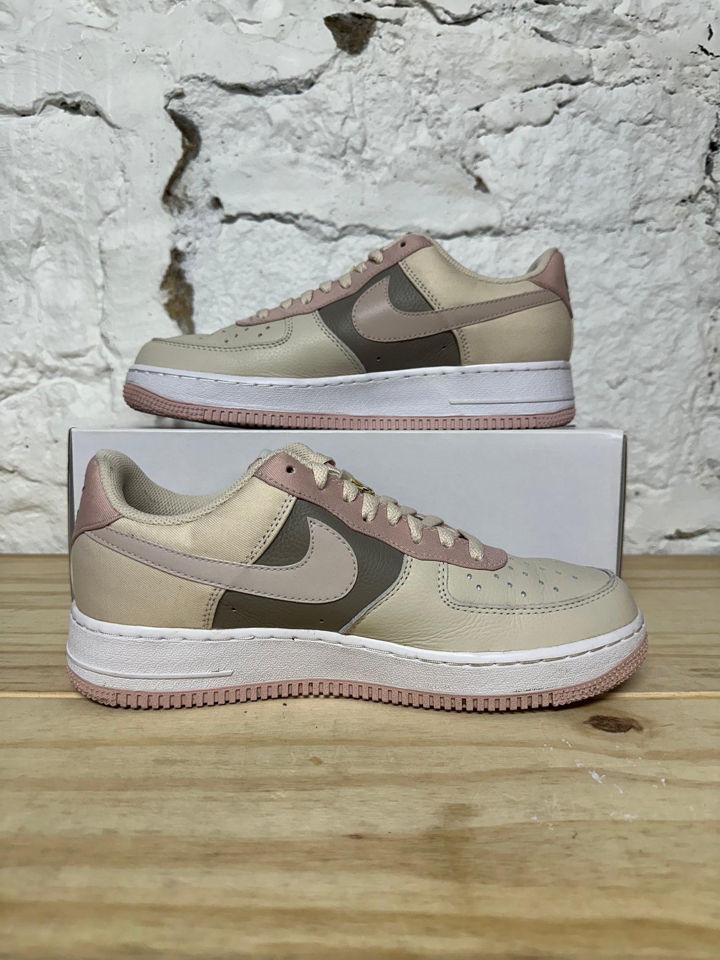 Nike Air Force 1 Low By You Tan Pink Sz 8.5