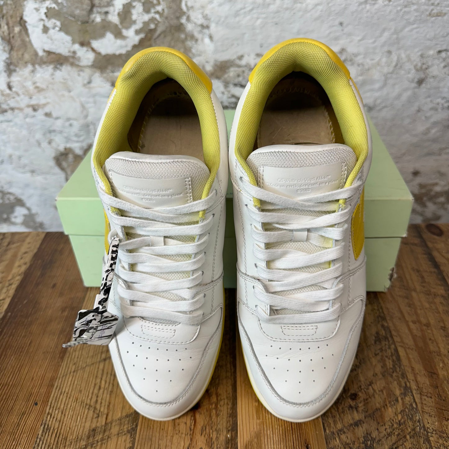 Off-White Out Of Office Yellow White Sz 10 (43)
