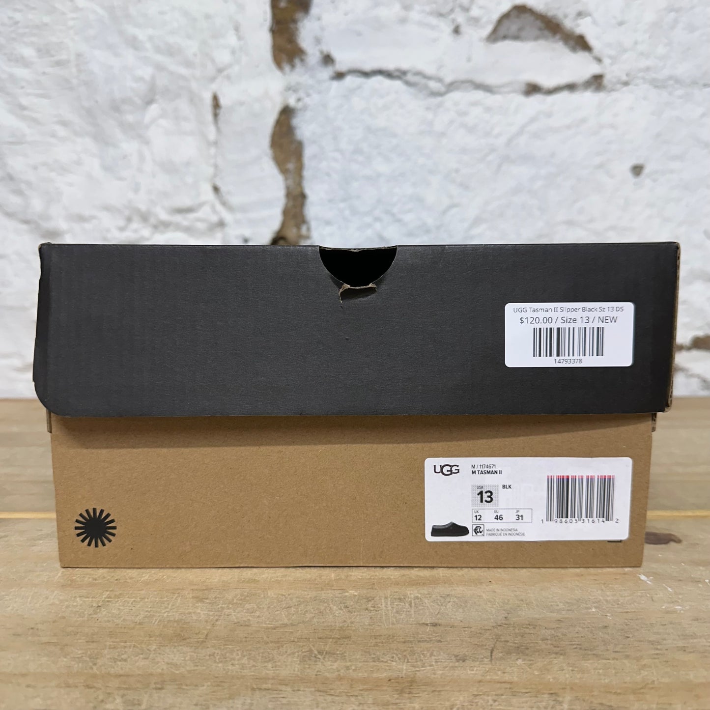 UGG Tasman II Slipper Black Sz 13 DS