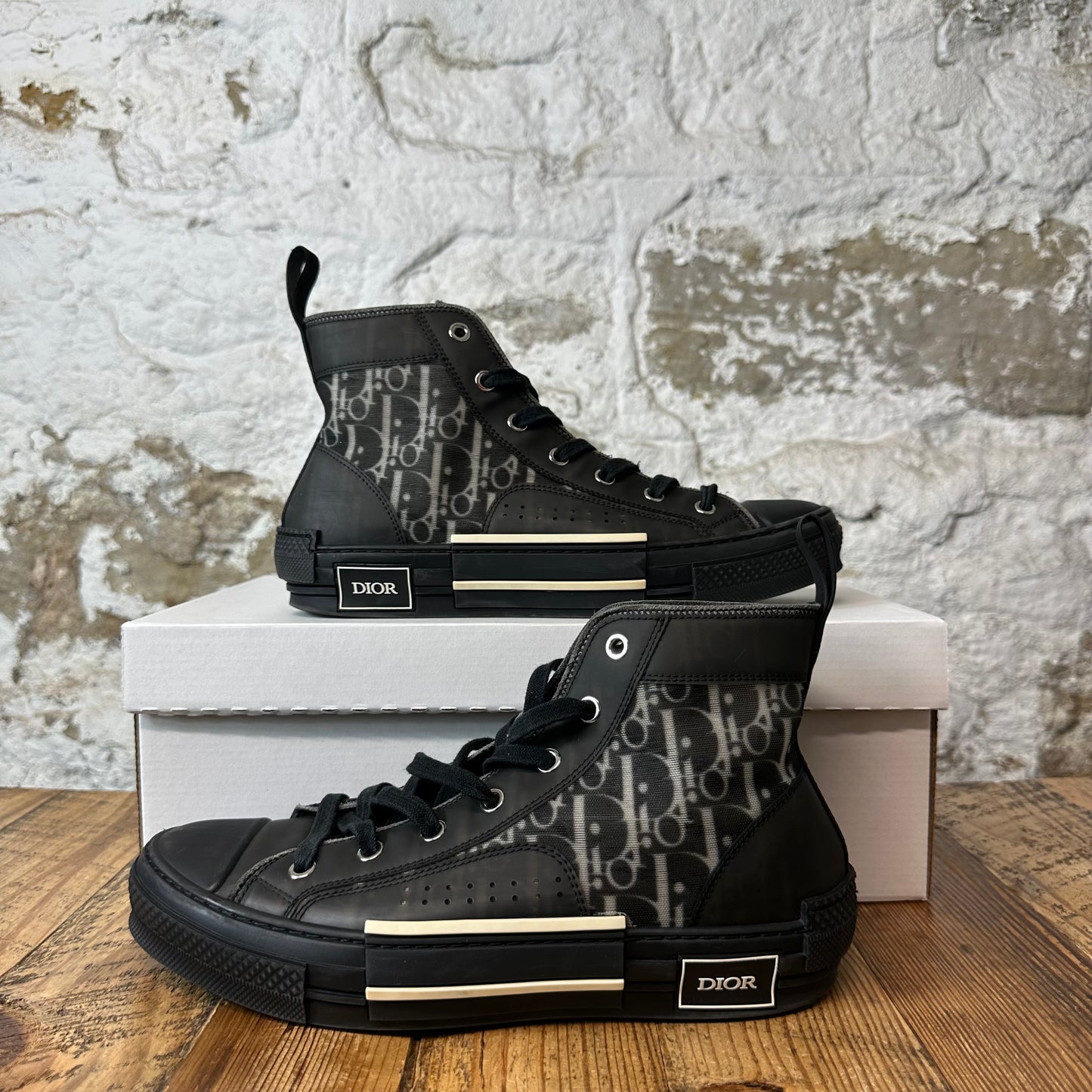 Dior B23 High Black Oblique Sneaker Sz 7 (40)