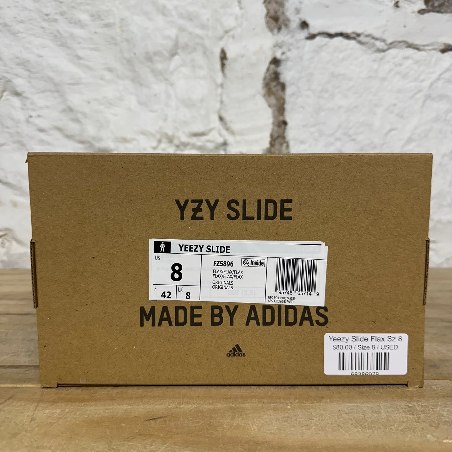 Yeezy Slide Flax Sz 8