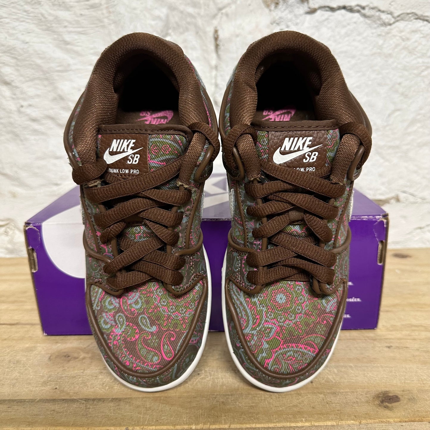 Nike SB Dunk Low Paisley Brown Sz 4