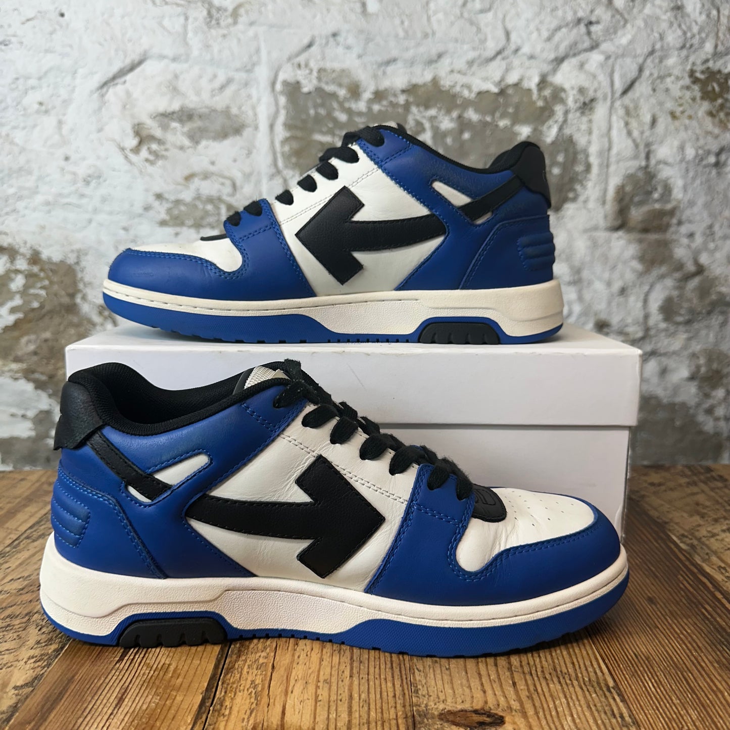 Off-White Out Of Office Black White Blue Sneaker Sz 8 (41)