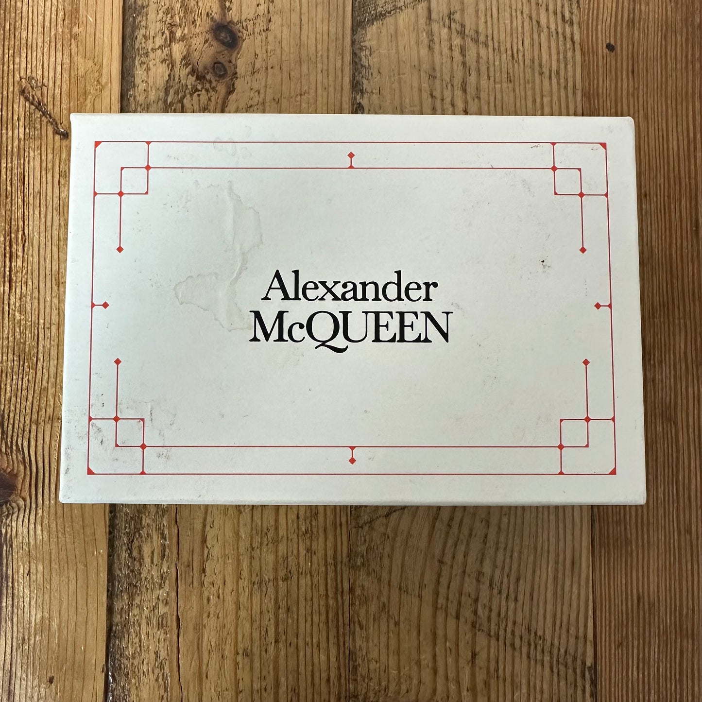 Aexander Mcqueen Red Skull Patern Cardholder W/ Box DS