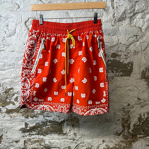 Rhude Paisley Orange Shorts Sz M
