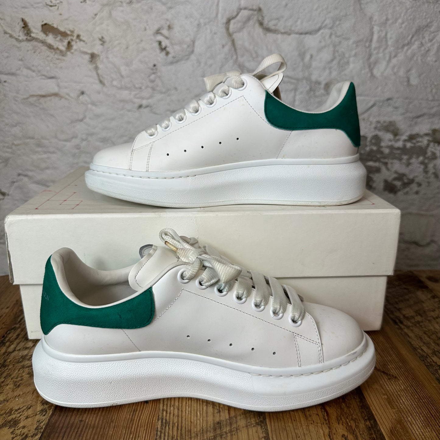 Alexander Mcqueen Teal Tab White Sneaker Sz 7.5 (40.5)