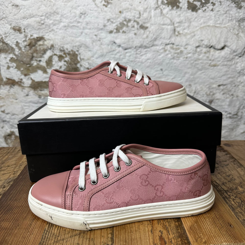 Gucci Pink Monogram Low Top Sneaker Sz 4.5 (36)