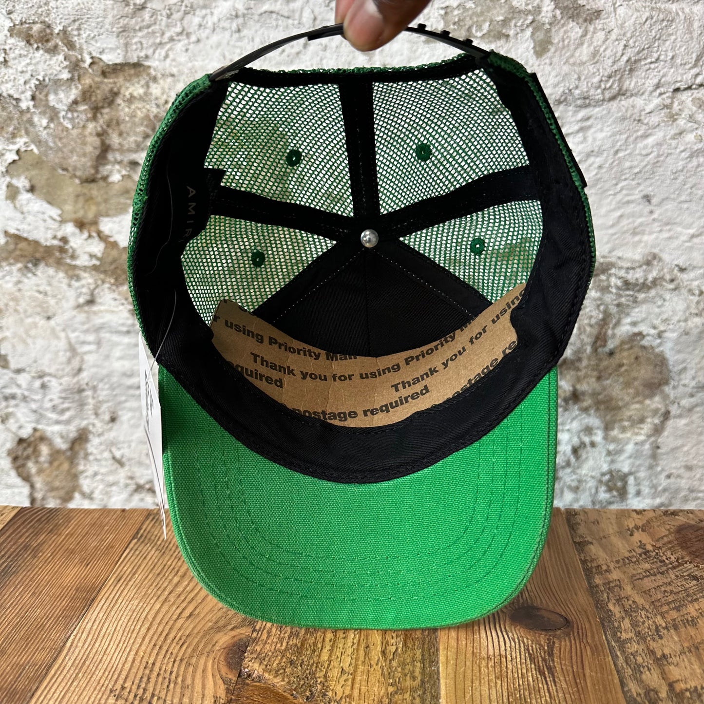 Amiri Green Stars White Green Trucker Hat