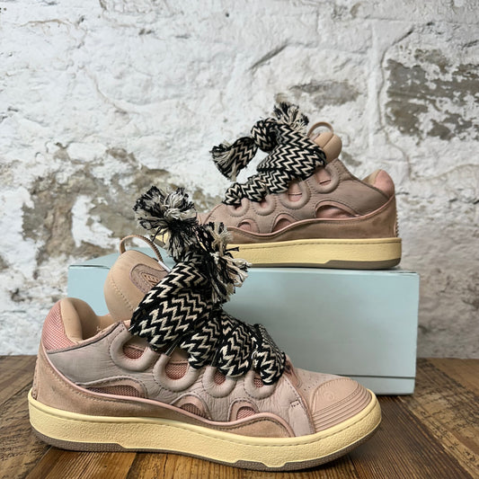 Lanvin Curb Black White Lace Pink Sneaker Sz 9 (42)