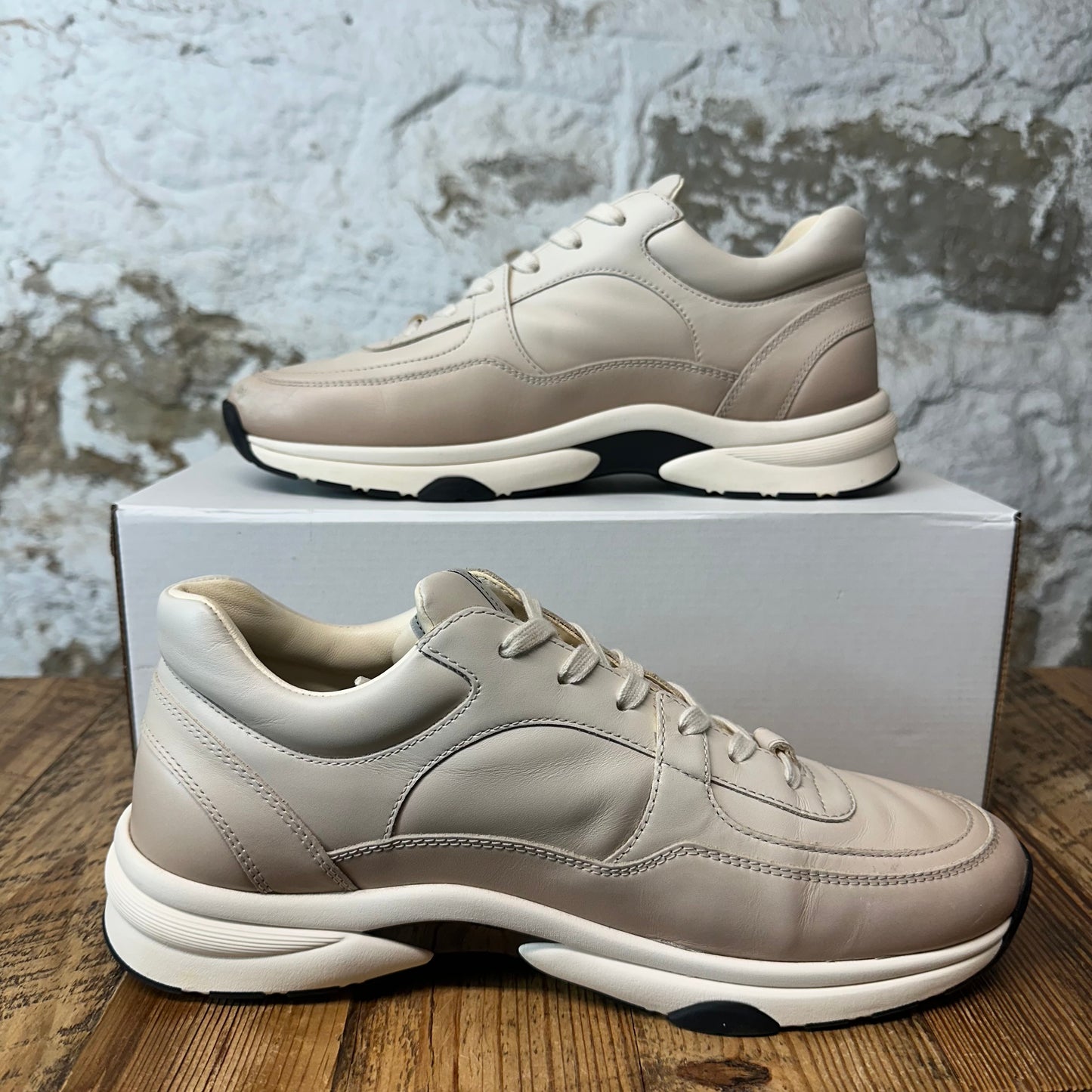 Chanel CC Gradient Beige Cream Sneaker Sz 9 (42)