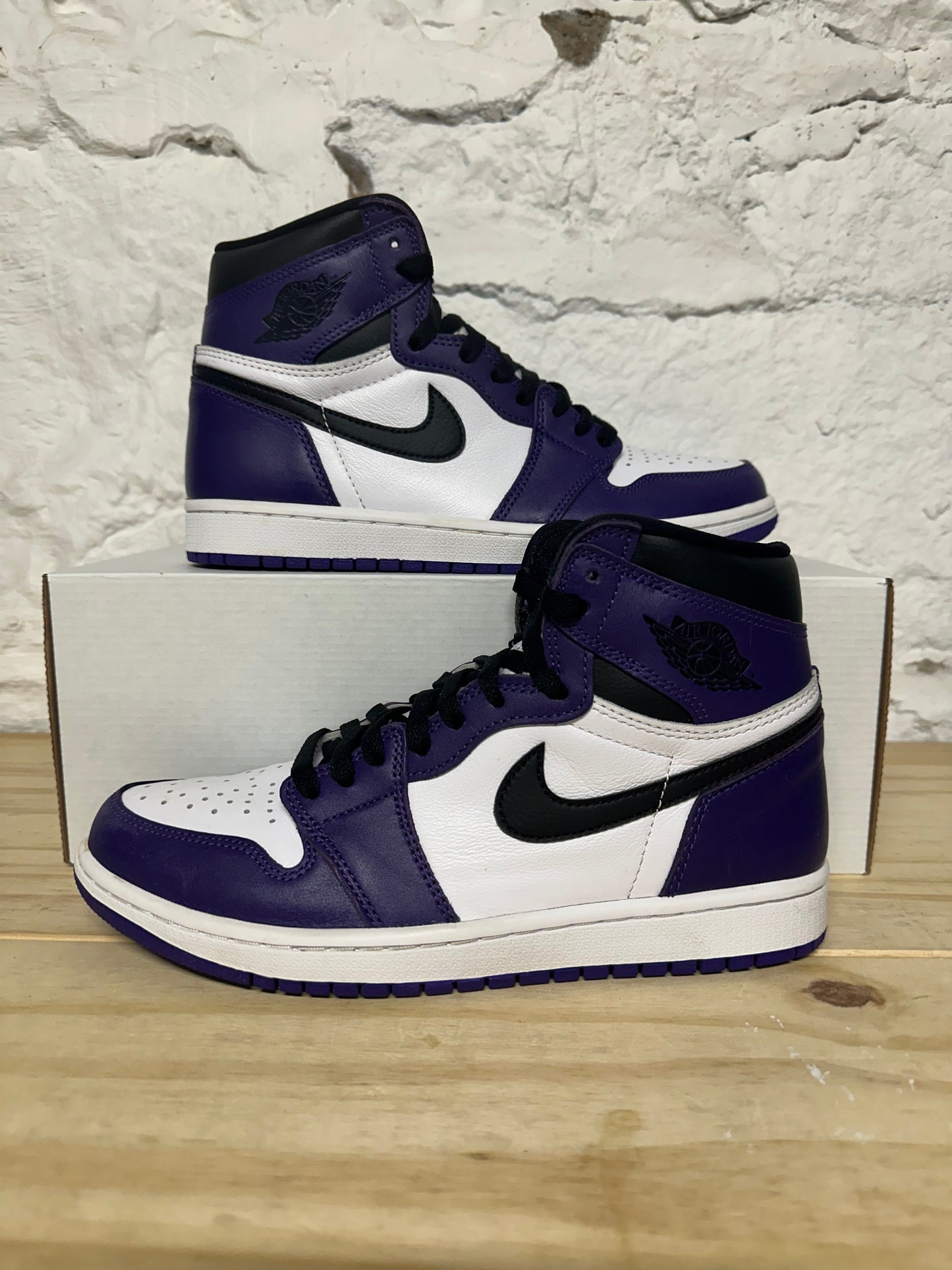 Air Jordan 1 High Court Purple White Sz 8