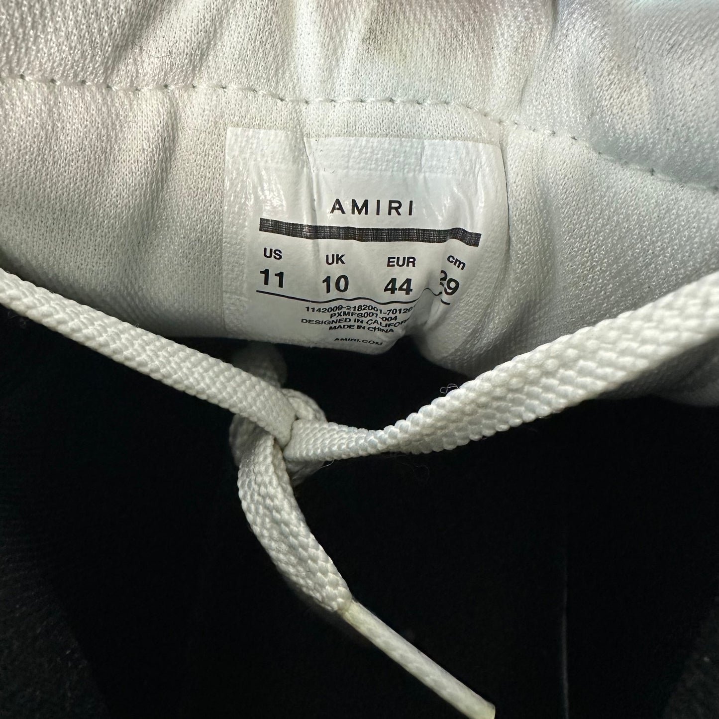 Amiri High White Skeleton Black White Sneaker Sz 11 (44)