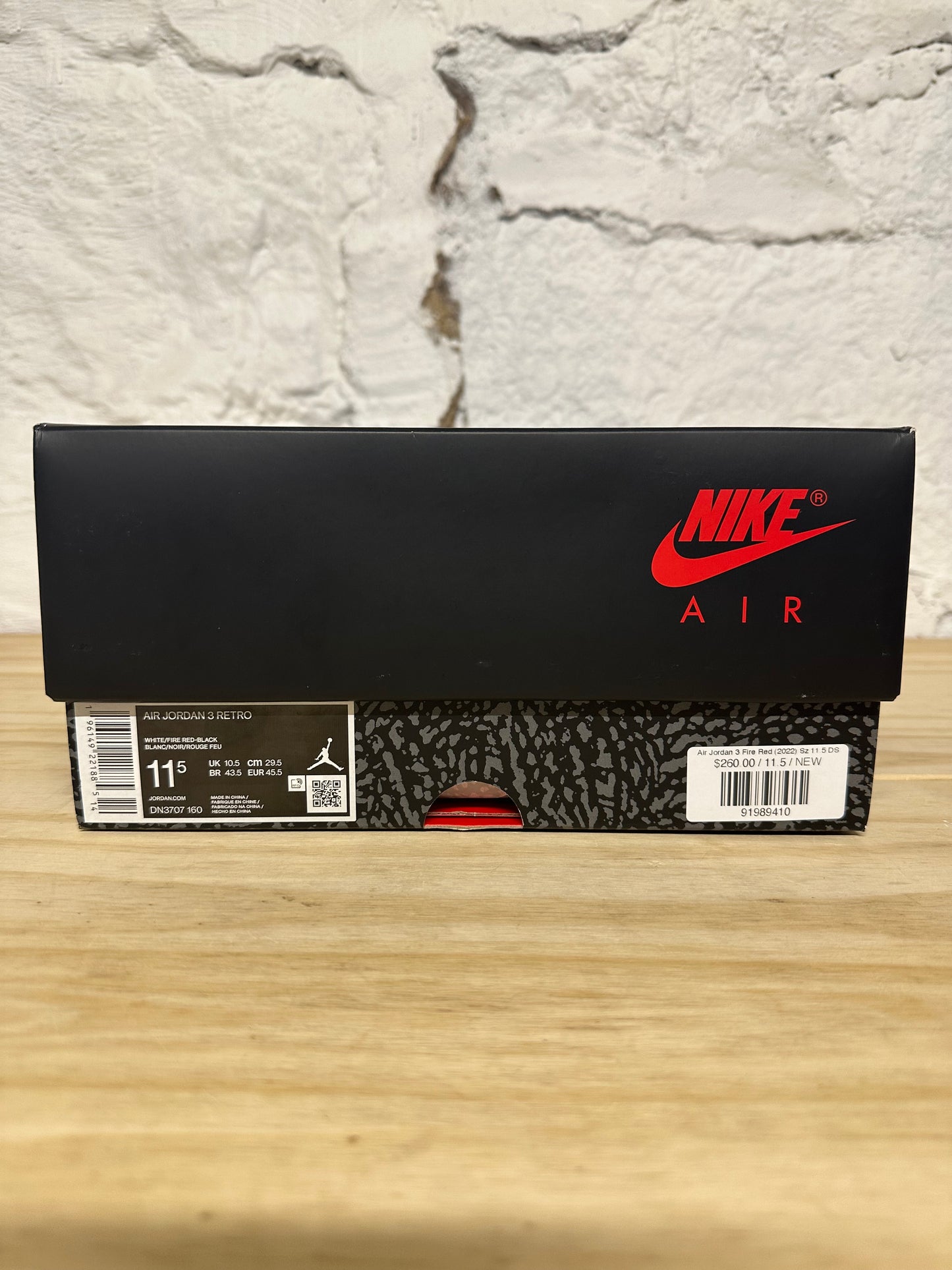 Air Jordan 3 Fire Red (2022) Sz 11.5 DS