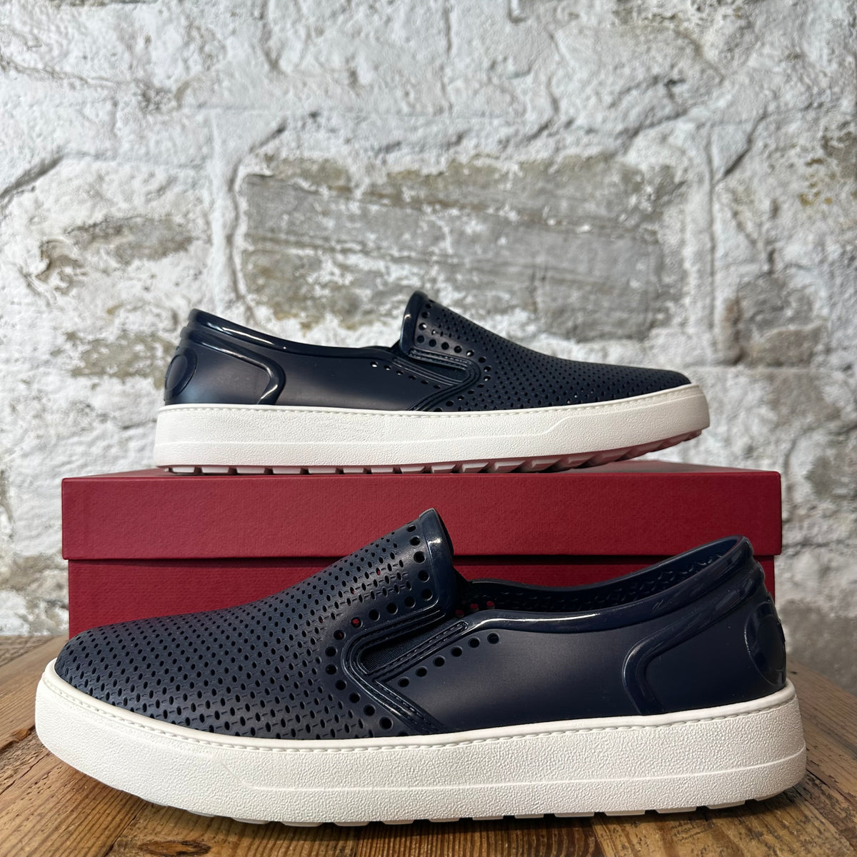Salvatore Ferragamo Perforated Rubber Pool Sneaker Sz 11 (44)