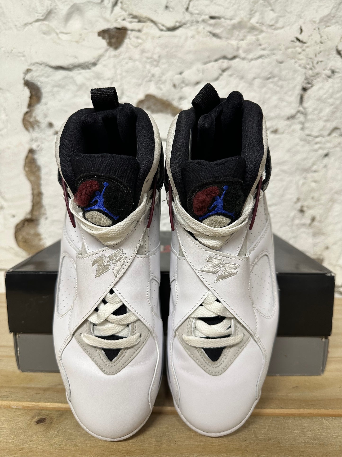 Air Jordan 8 White Burgundy Sz 7.5 (9W)