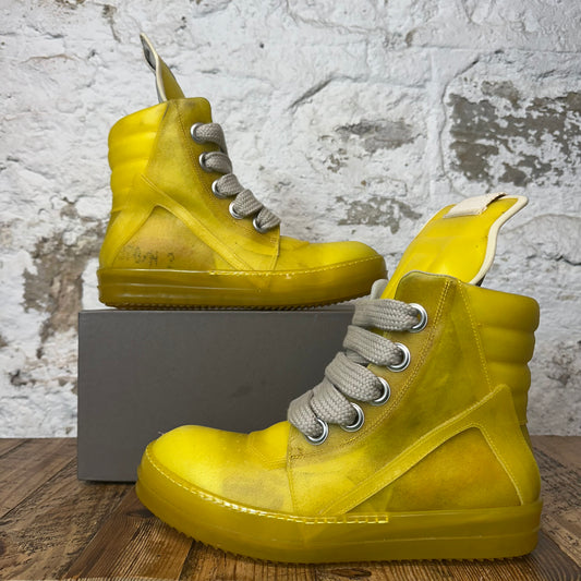 Rick Owens Geobasket Lemon Clear Sneaker Sz 9 (42)