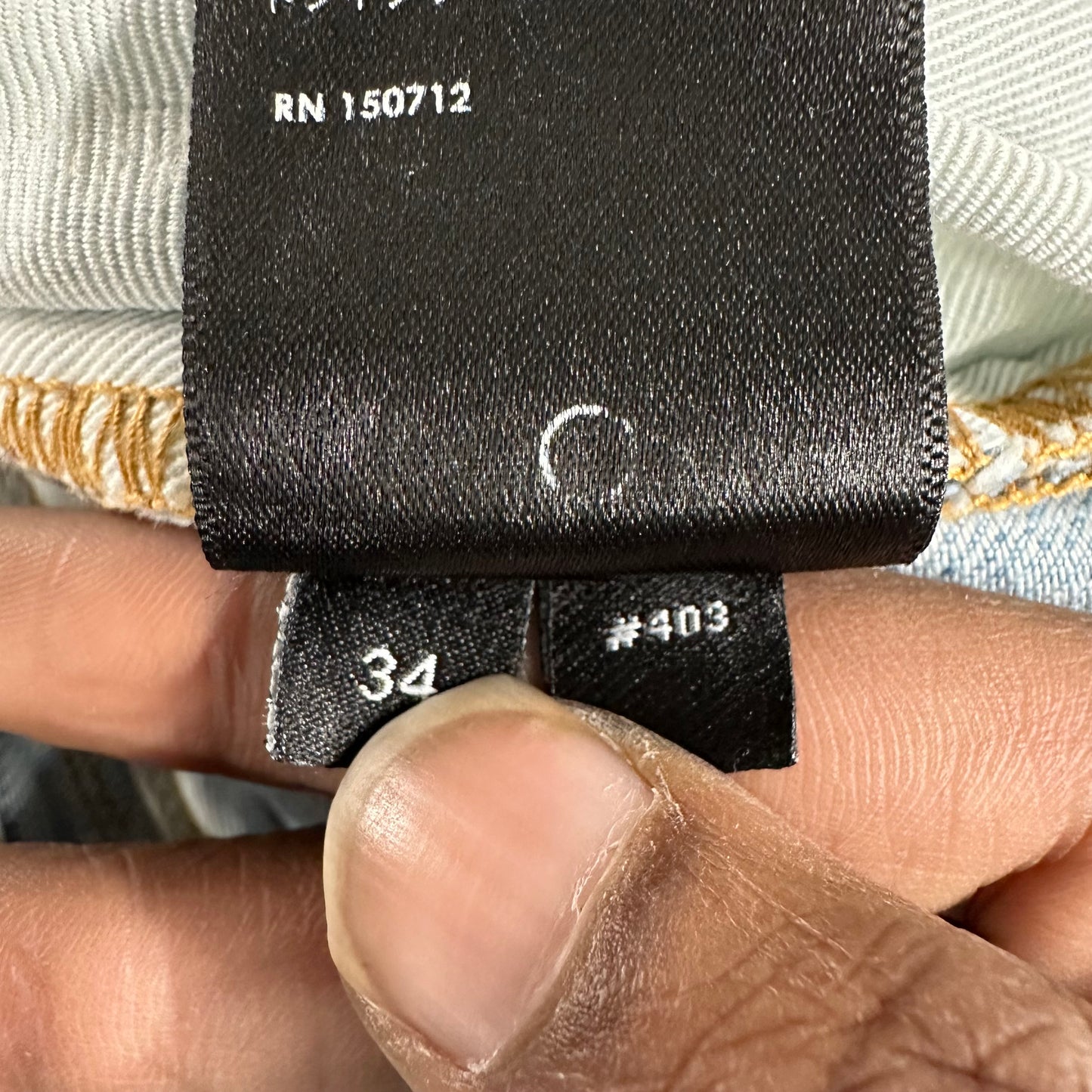 Amiri MX1 Black White Tie Dye Blue Denim Jeans Sz 34