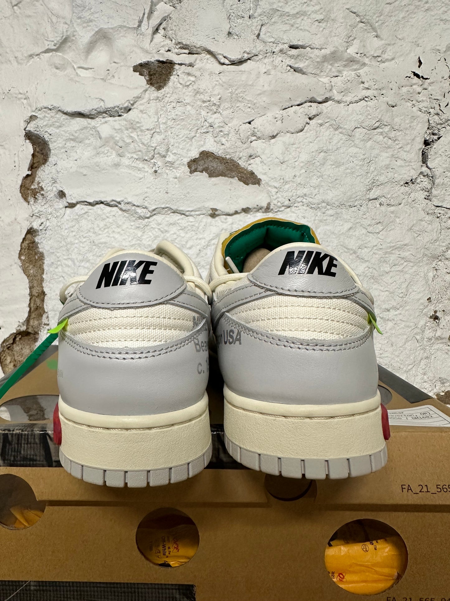 Nike Dunk Low Off-White Lot 25 Sz 12 DS