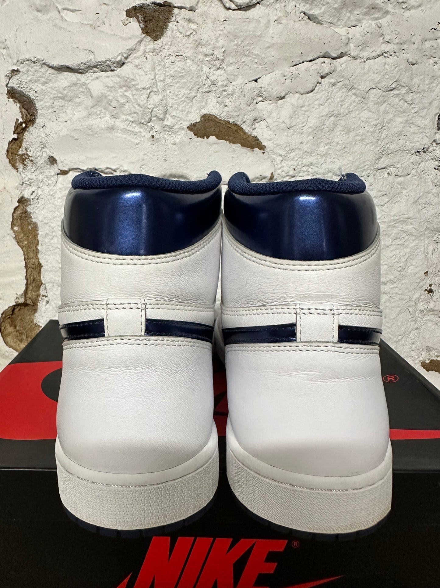 Air Jordan 1 High Metallic Navy Sz 13