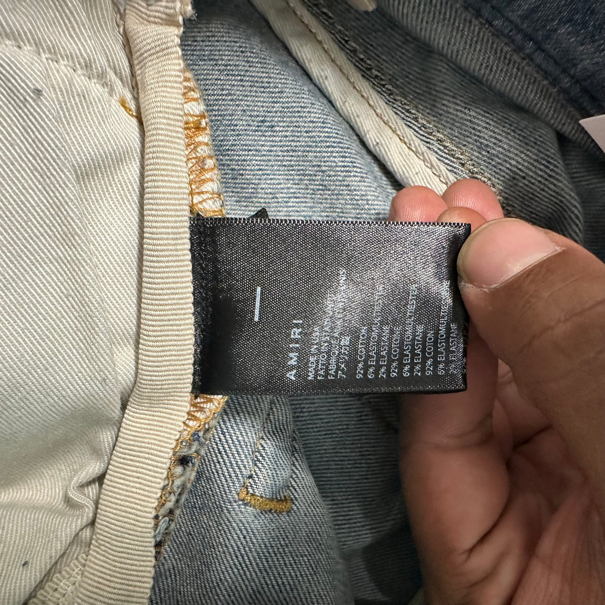 Amiri Distressed Blue Denim Jeans Sz 32