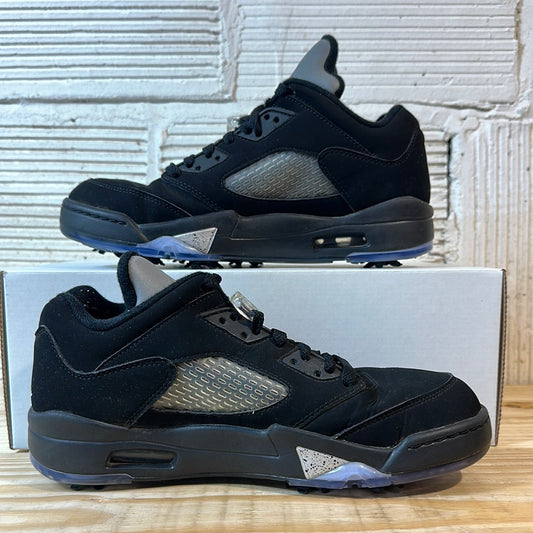 Air Jordan 5 Low Black Metallic Golf Sz 8