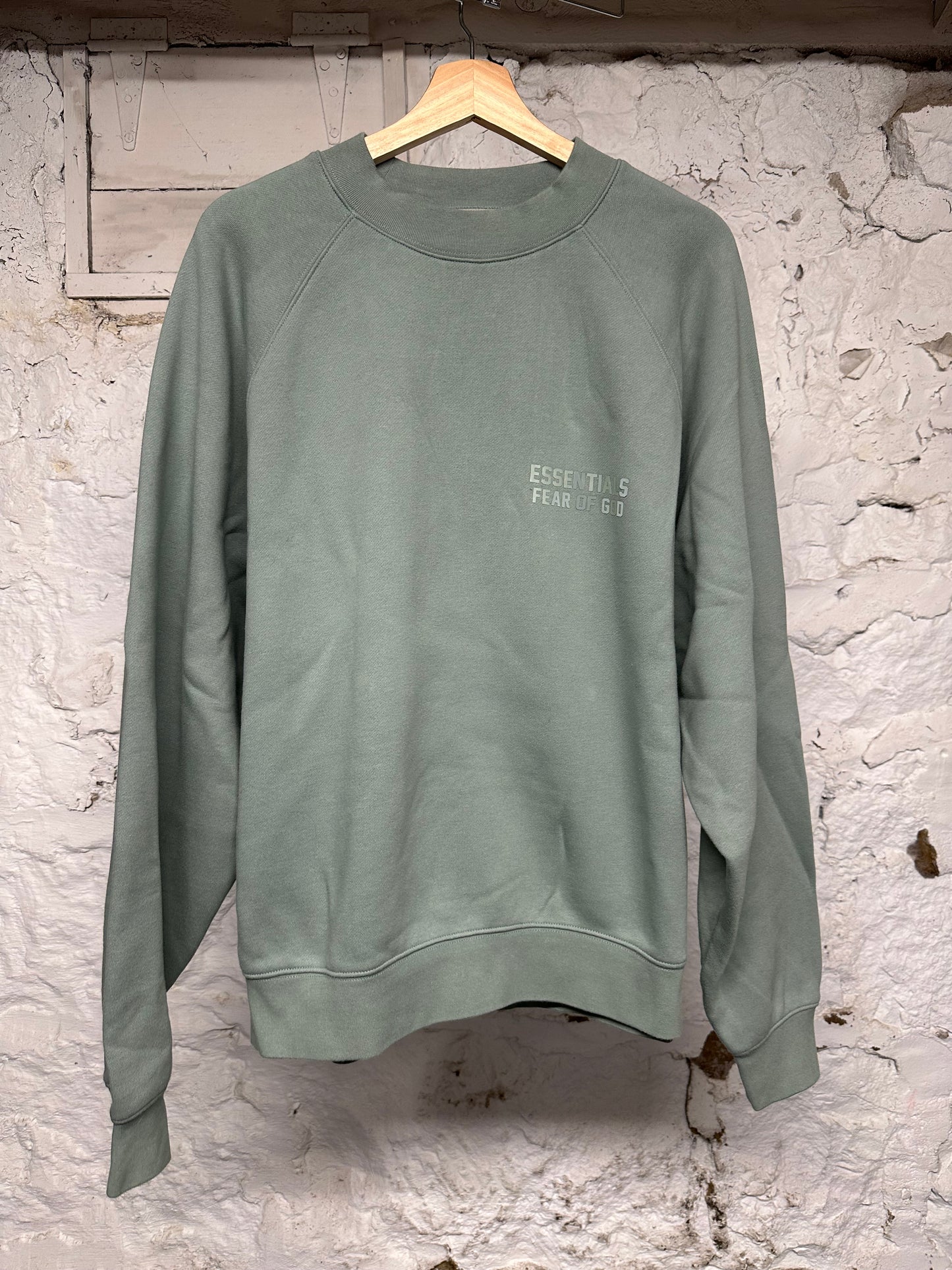 Fear of God Essentials Green Crewneck Sz M