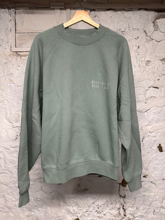 Fear of God Essentials Green Crewneck Sz M