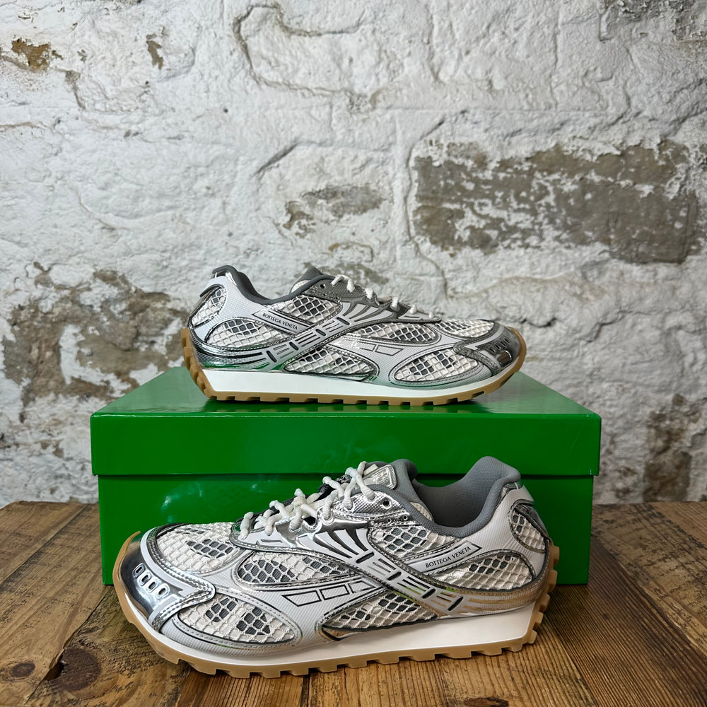 Bottega Veneta Silver White Orbit Sneaker Sz 12 (45)