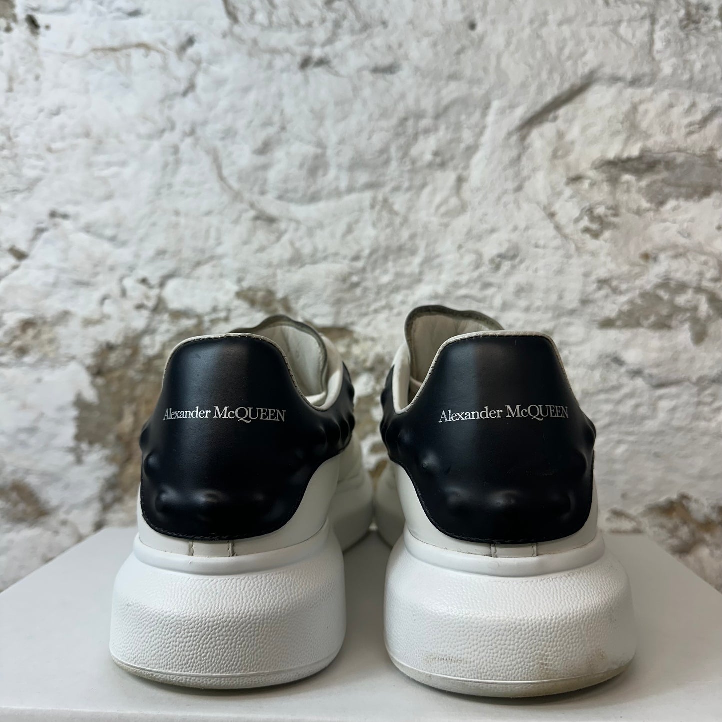 Alexander Mcqueen Black Stud Tab White Sneaker Sz 10 (43) No Box