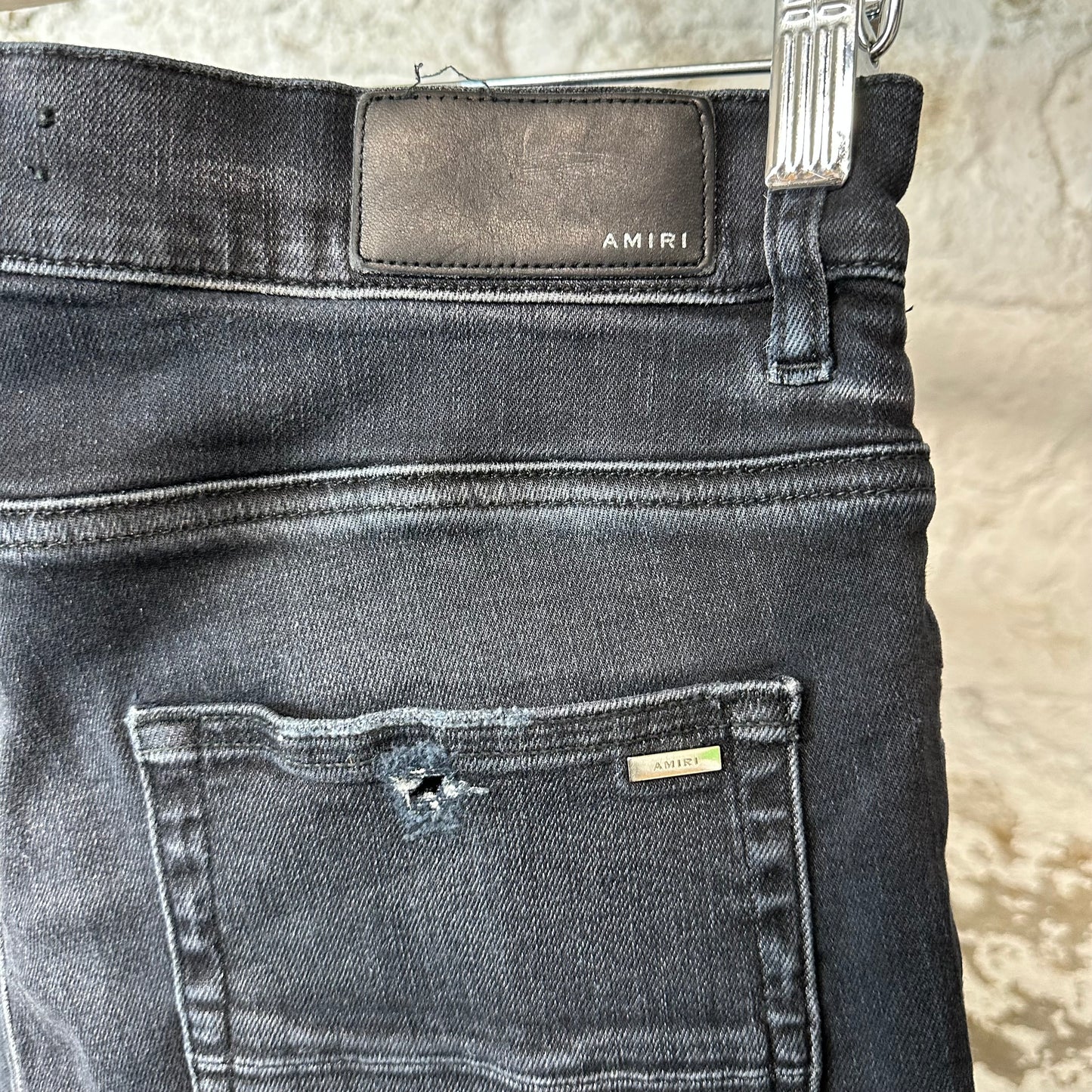 Amiri MX1 Brown Paisley Black Denim Jeans Sz 32