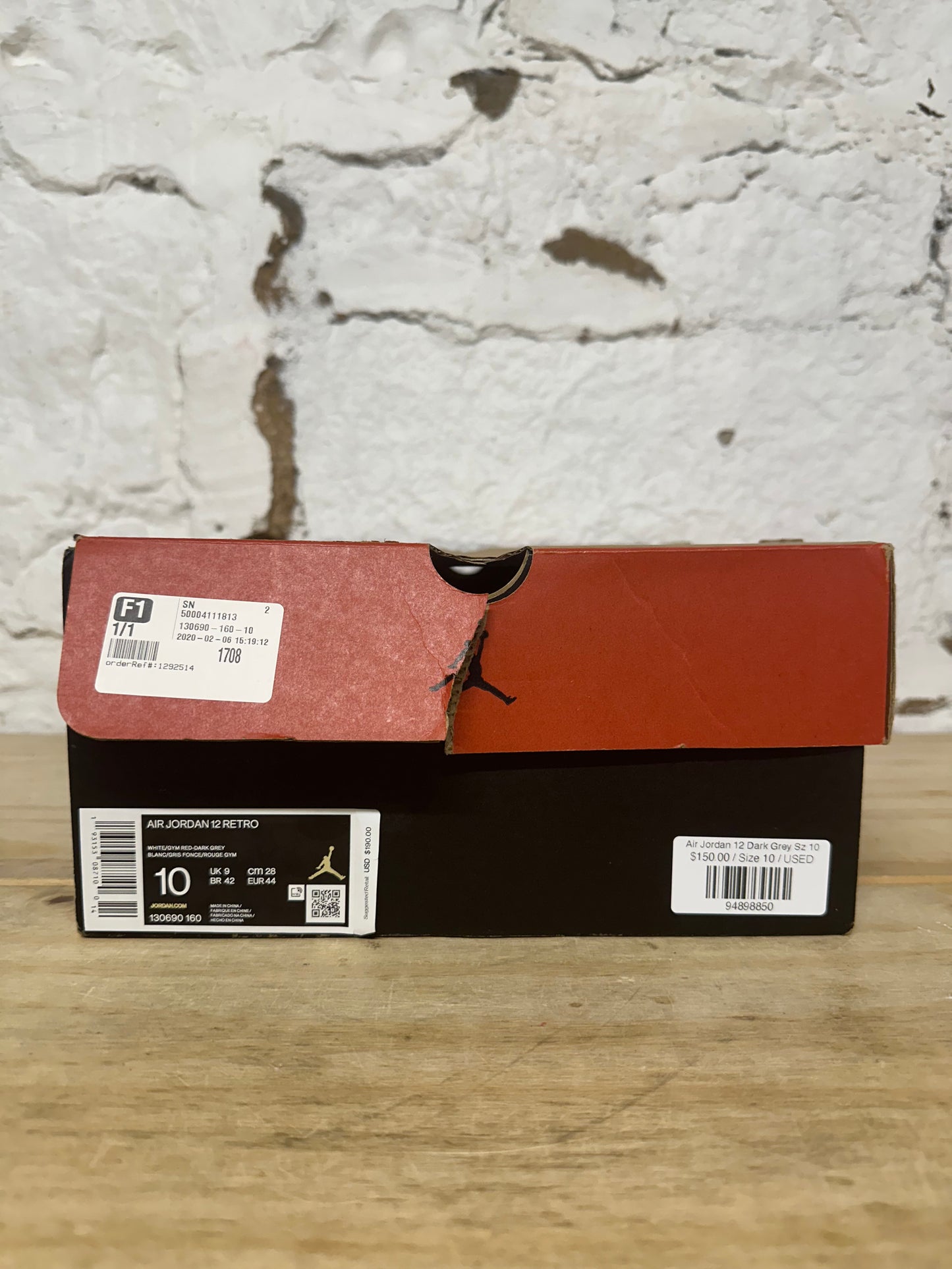 Air Jordan 12 Dark Grey Sz 10