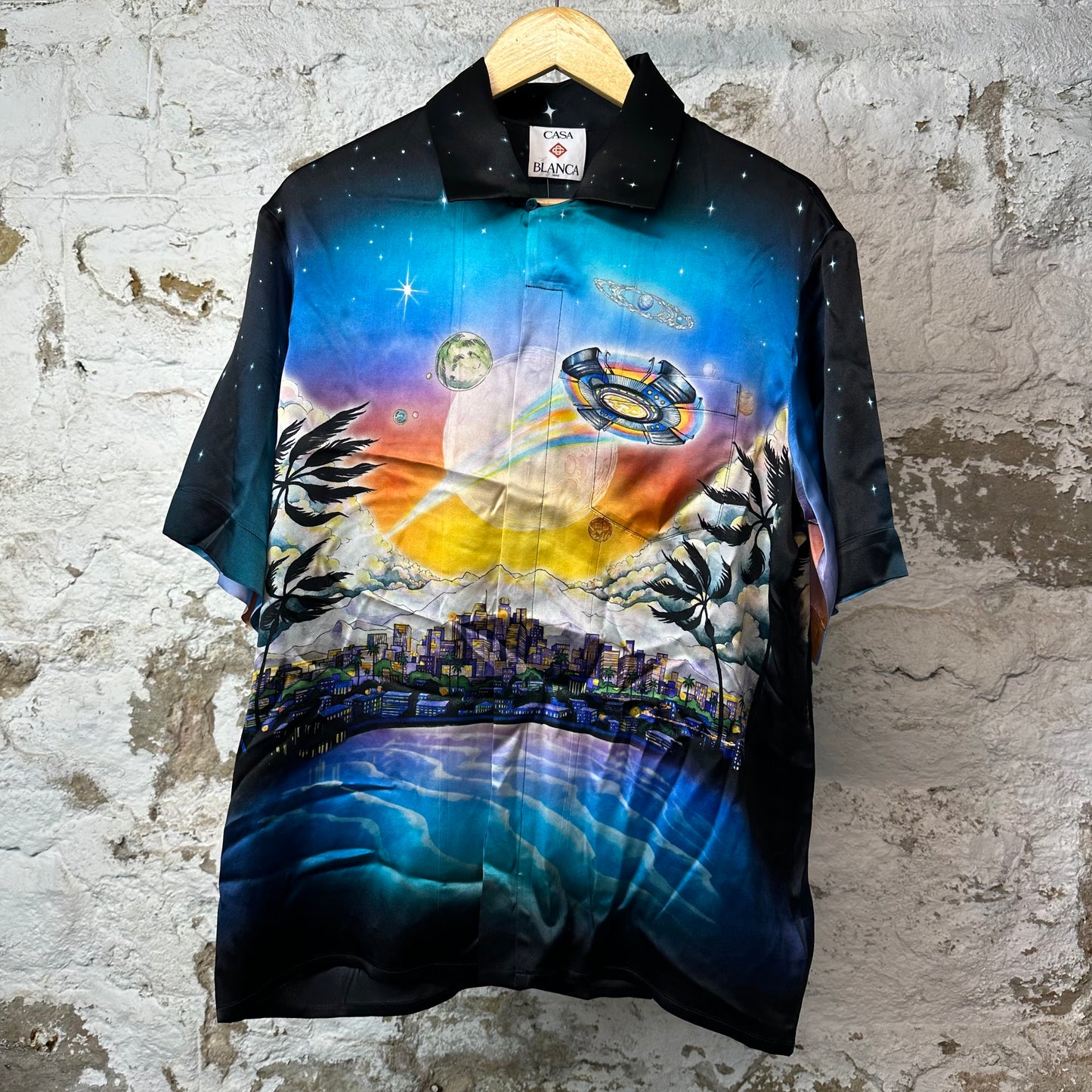 Casablanca Premonition Cosmic Silk Button Up Shirt Sz S
