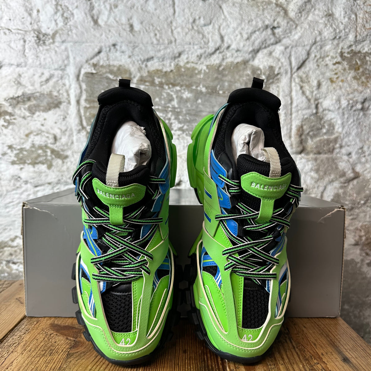 Balenciaga Track Runner Green Blue Black Sneaker Sz 9 (42)