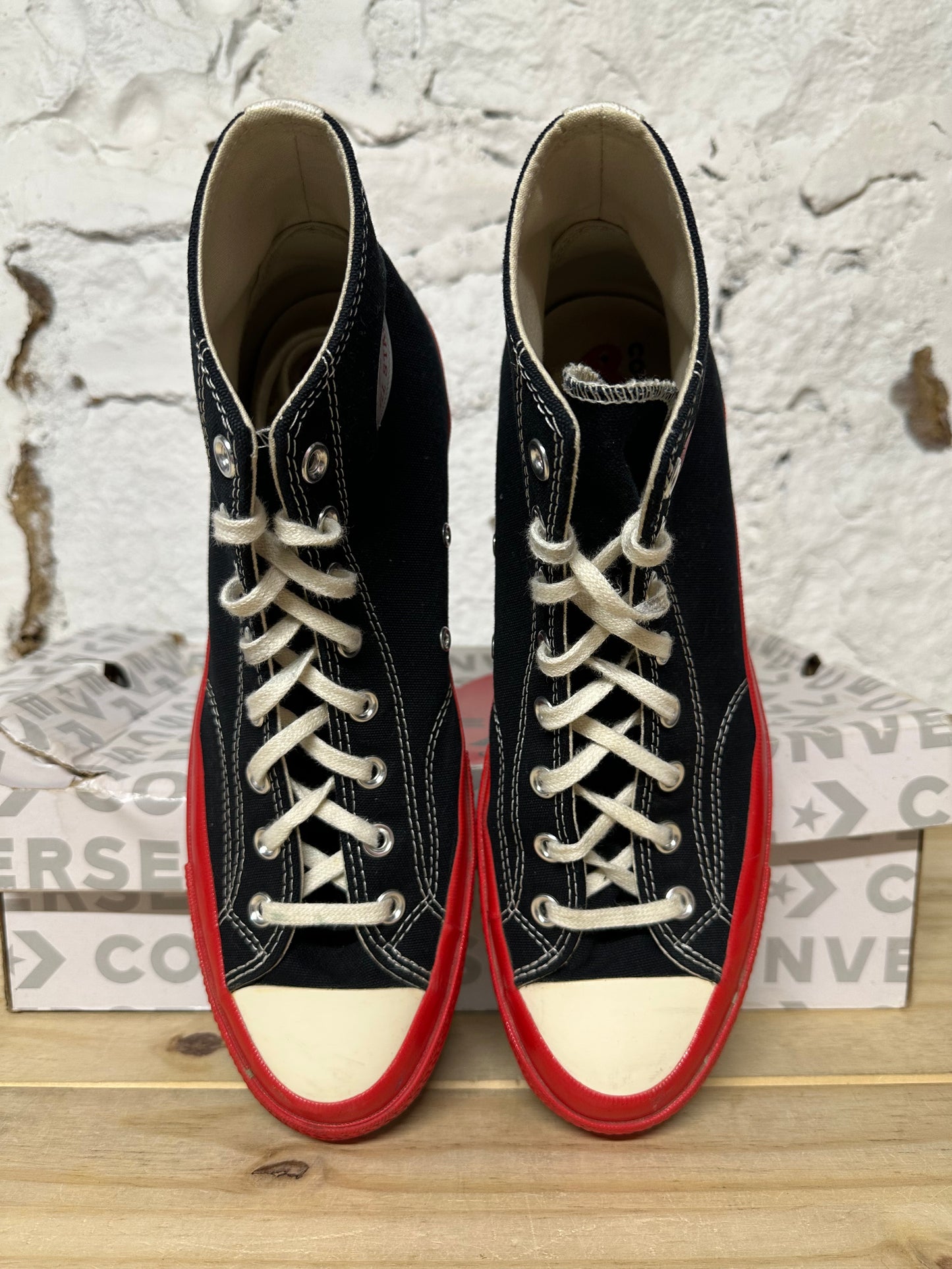Converse CDG Black Red Sz 11