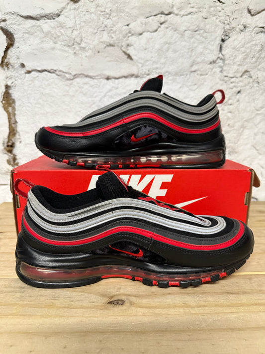 Nike Air Max 97 Black Red Silver Sz 9