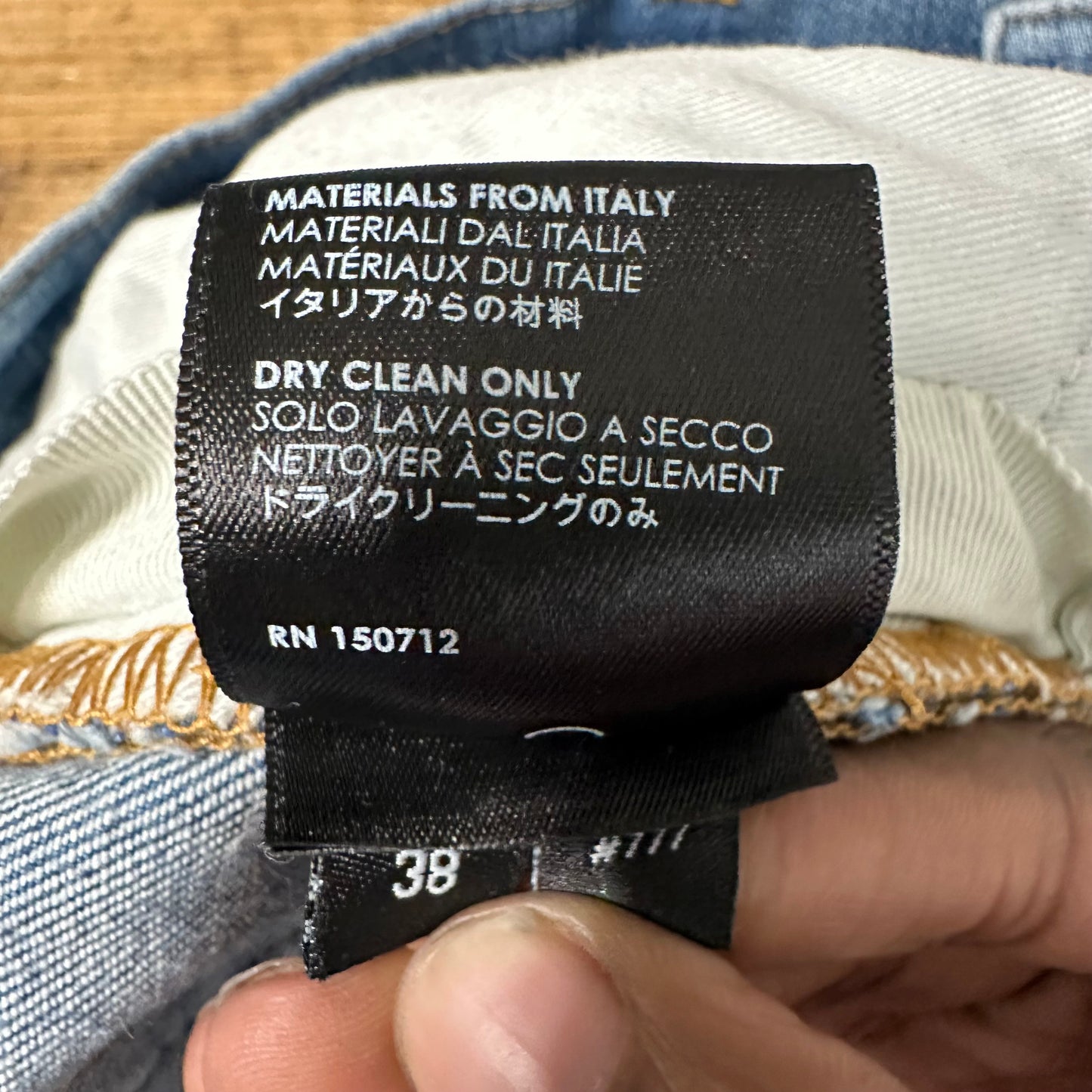 Amiri White Bone Patches Blue Denim Jeans Sz 38