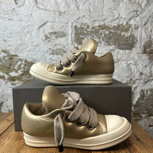 Rick Owens Jumbo Lace Puffer Gold Milk Sneaker Sz 7.5 (40.5)