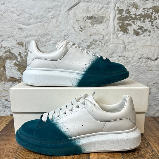 Alexander Mcqueen Fuzzy Green Toe White Sneaker Sz 9 (42)