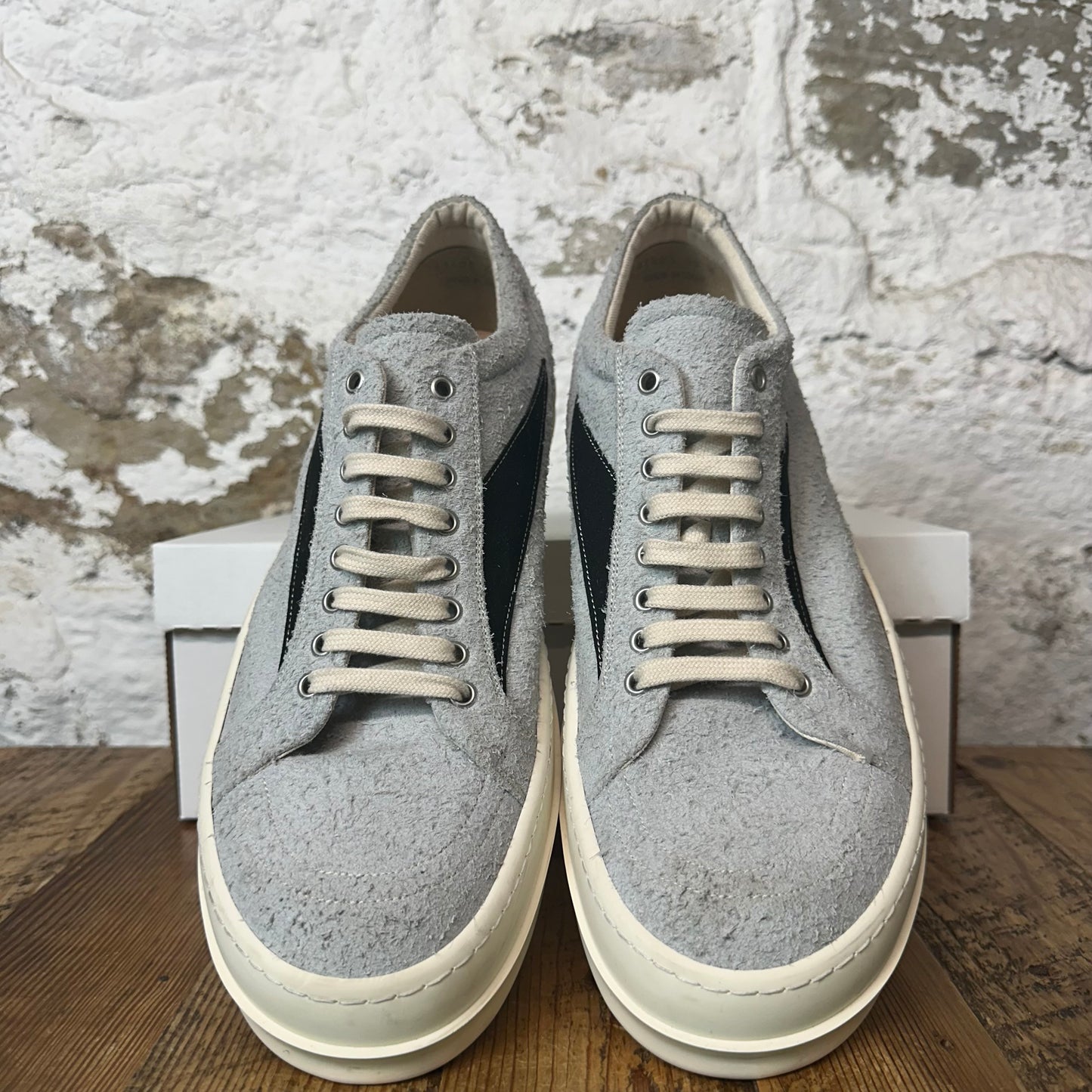 Rick Owens Vintage Gray Suede Milk Sneaker Sz 15 (48) No Box