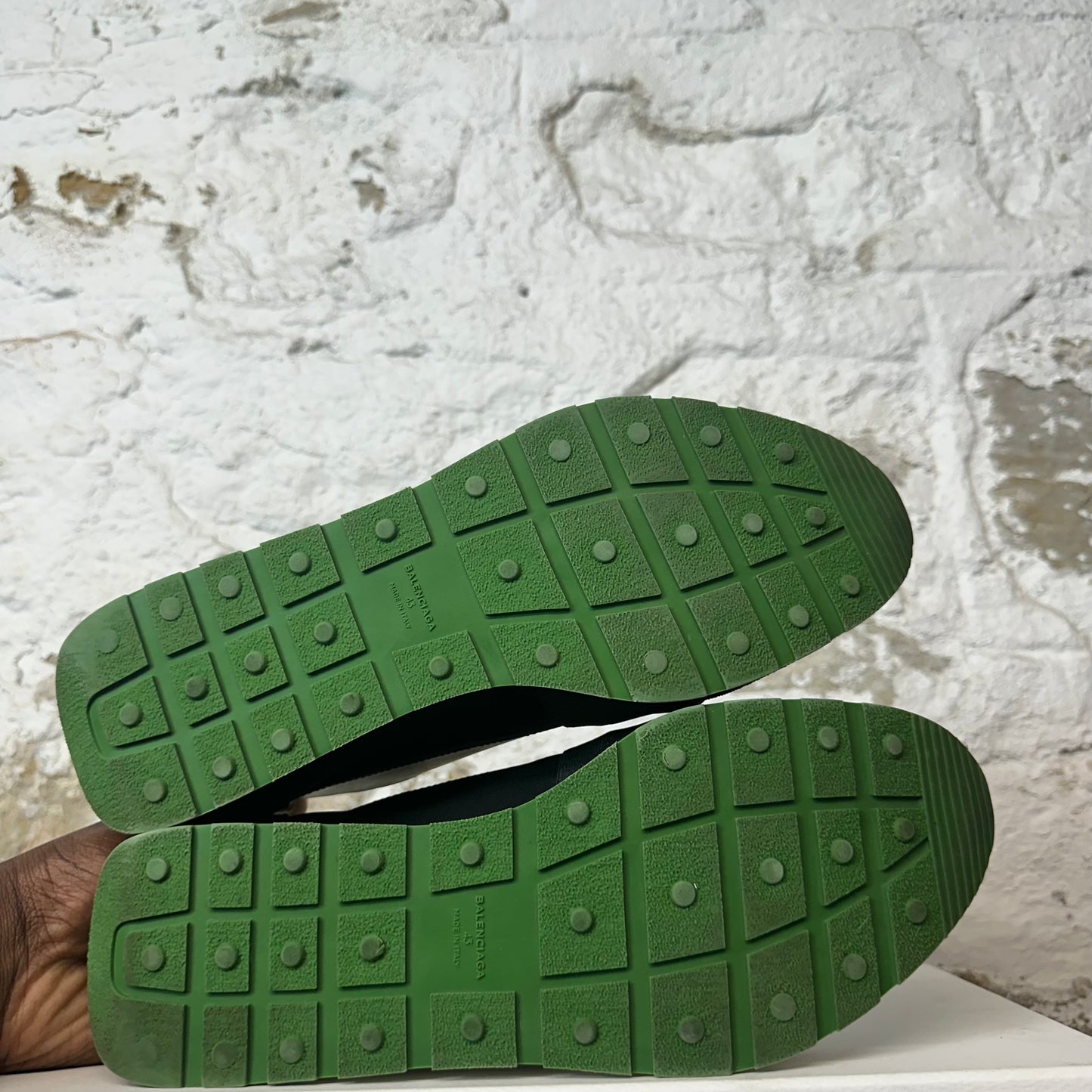 Balenciaga Black White Green Crossection Sneaker Sz 10 (43)