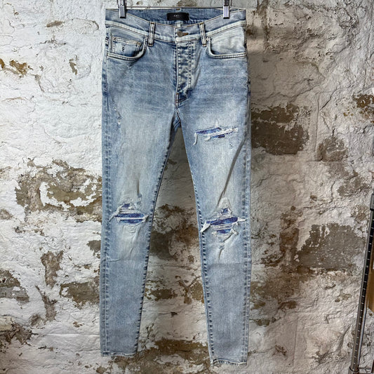 Amiri XM1 Tie Dye Washed Blue Denim Jeans Sz 31