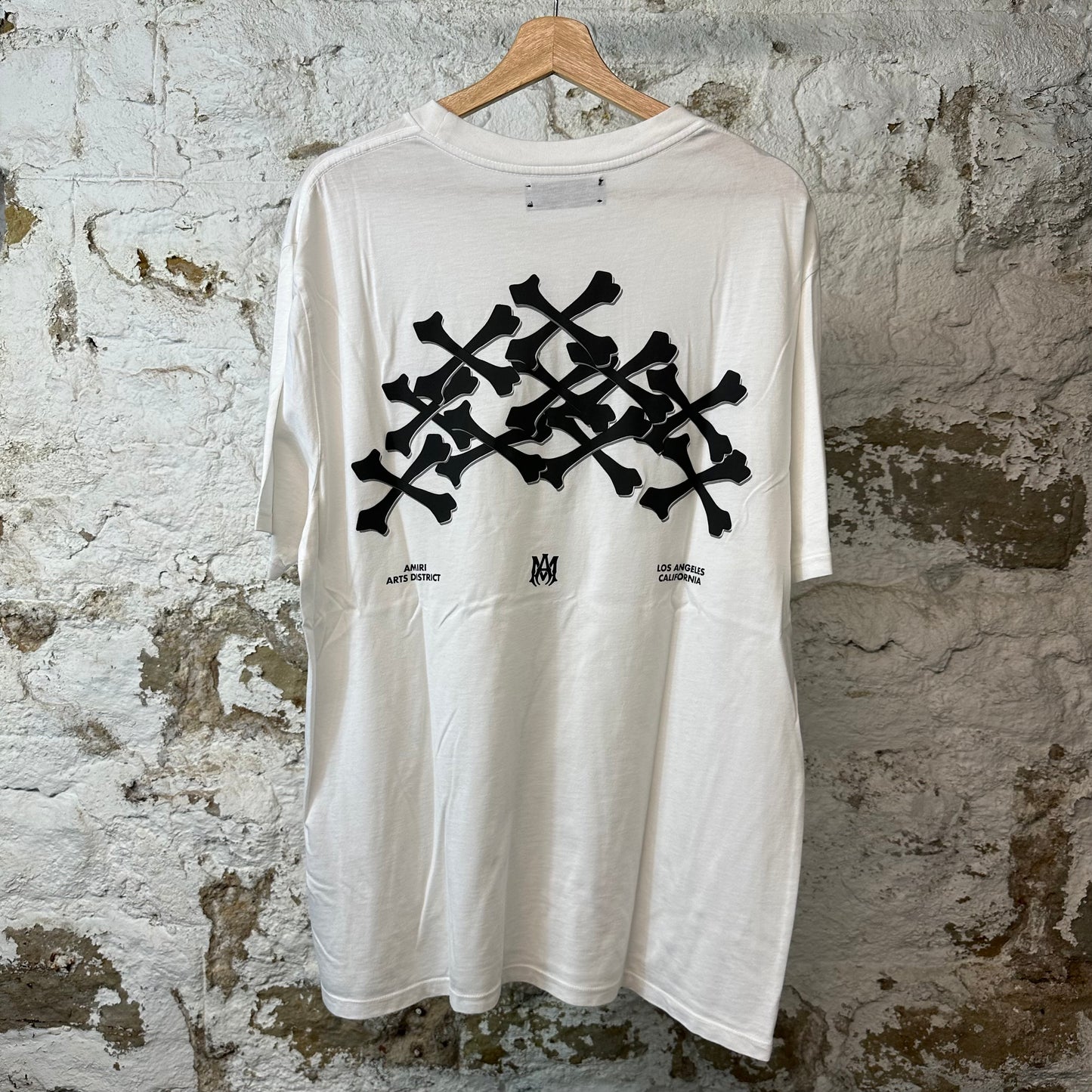 Amiri Black Bones T-shirt White Sz L