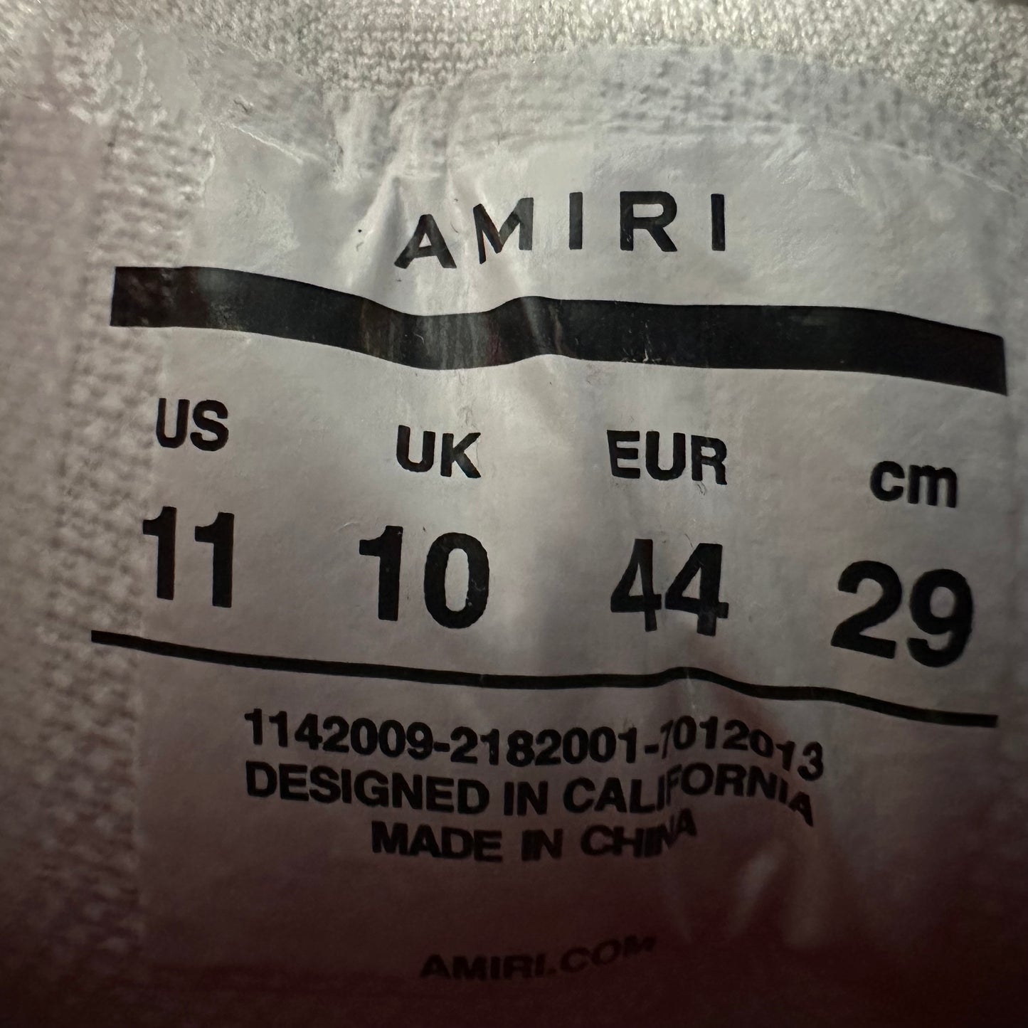 Amiri High Red Skeleton White Cream Sneaker Sz 11 (44)