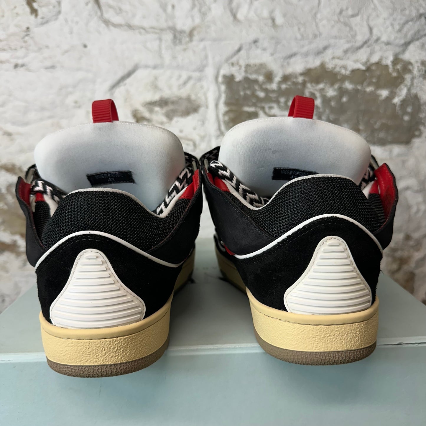 Lanvin Curb Black White Red Sneaker Sz 10 (43)