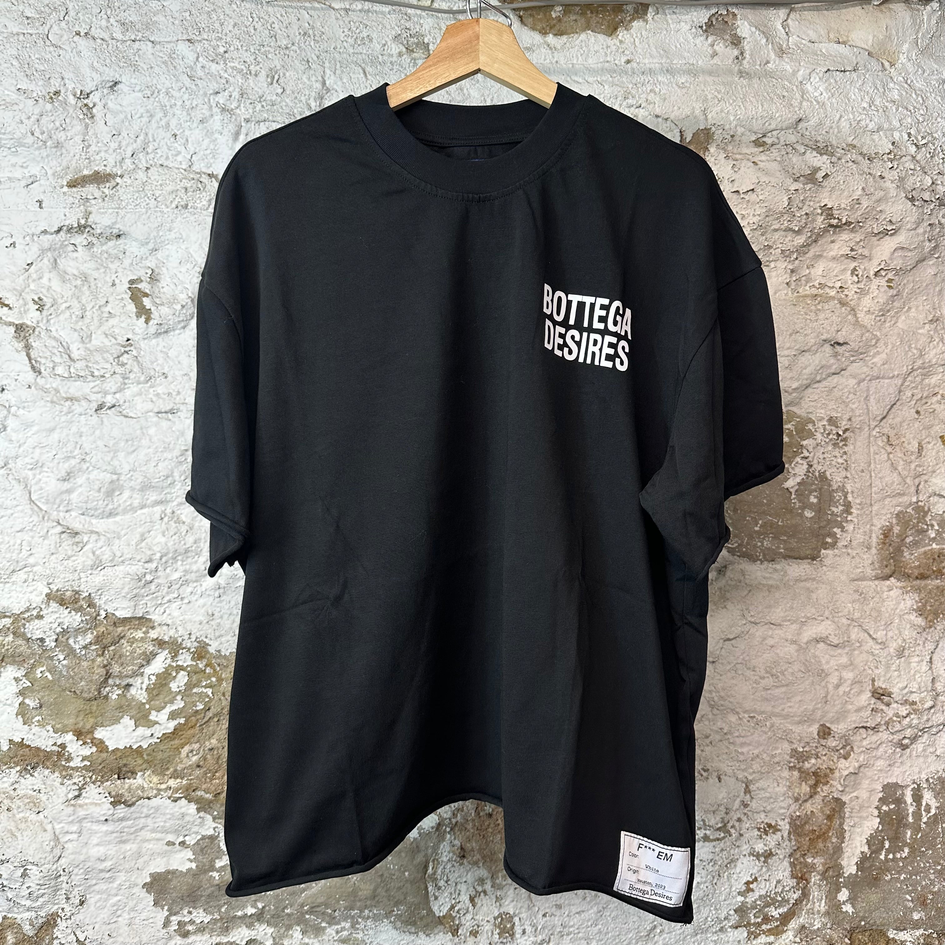 Bottega Desires Fuck Em Black T-Shirt Sz L
